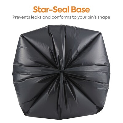 Coastwide Professional™ 55-60 Gallon Trash Bag, 38" x 58", Low Density, 1.8 mil, Black, 100 Bags/Box  (CW18207)