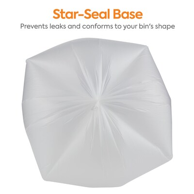 Coastwide Professional™ 40-45 Gallon Trash Bag, 40" x 48", High Density, 12 mic, Natural, 250 Bags/Box (CW18203)
