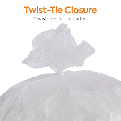Coastwide Professional™ AccuFit 16 Gallon Trash Bag, 24" x 33", High Density, 6 mic, Natural, 1000 Bags/Box (CW18196)