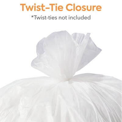 Coastwide Professional™ 20-30 Gallon Trash Bag, 30" x 37", High Density, 12 mic, Natural, 20 Rolls (CW18198)