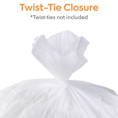 Coastwide Professional™ 20-30 Gallon Trash Bag, 30" x 37", High Density, 10 mic, Natural, 500 Bags/Box (CW18197)