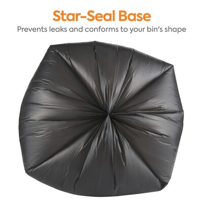 Coastwide Professional™ 40-45 Gallon Trash Bag, 40" x 46", Low Density, 0.65, Black, 125 Bags/Box (CW18191)