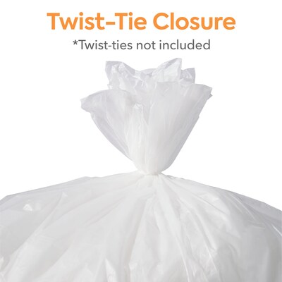 Coastwide Professional™ 50-56 Gallon Trash Bag, 43" x 48", High Density, 22 mic, Natural, 150 Bags/Box (CW19244)