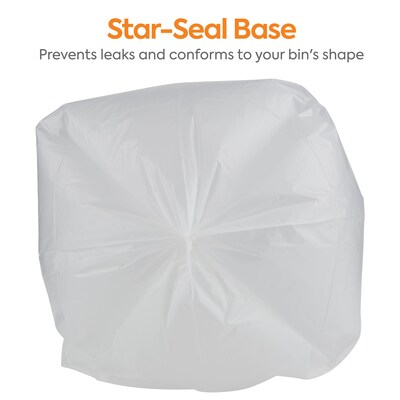 Coastwide Professional™ 50-56 Gallon Trash Bag, 43" x 48", High Density, 22 mic, Natural, 150 Bags/Box, 6 Rolls (CW19244)