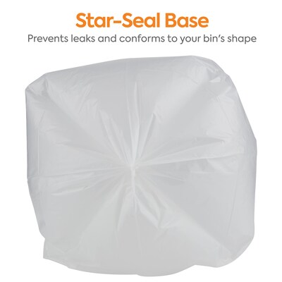 Coastwide Professional™ 50-56 Gallon Trash Bag, 43" x 48", High Density, 22 mic, Natural, 150 Bags/Box (CW19244)
