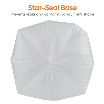 Coastwide Professional™ 55-60 Gallon Trash Bag, 38" x 60", High Density, 22 mic, Natural, 150 Bags/Box, 6 Rolls