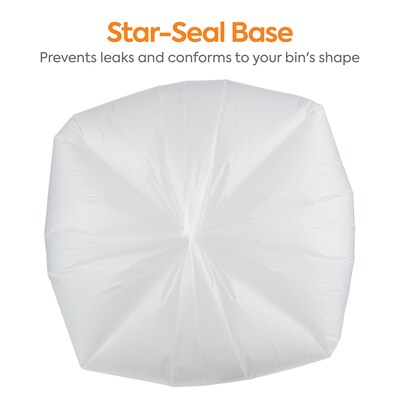 Coastwide Professional™ 40-45 Gallon Trash Bag, 40" x 48", High Density, 22 mic, Natural, 150 Bags/Box (CW19248)