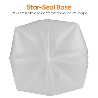 Coastwide Professional™ 55-60 Gallon Industrial Trash Bag, 38" x 58", Low Density, 1.3 mil, Clear, 100 Bags/Box, 5 Rolls