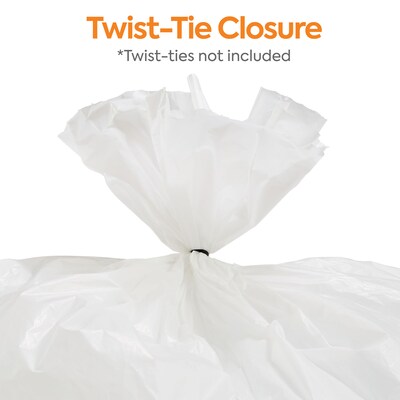 Coastwide Professional™ 20-30 Gallon Trash Bag, 30" x 36", Low Density, 0.9 mil, White, 200 Bags/Box (CW50710)