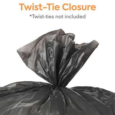 Coastwide Professional™ 40-45 Gallon Trash Bag, 40" x 48", Low Density, 1.5 mil, Black, 50 Bags/Box (CW19242)