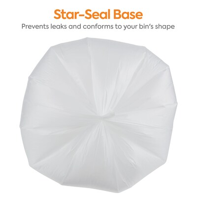 Coastwide Professional™ 12-16 Gallon Trash Bag, 24" x 33", High Density, 13 mic, Natural, 500 Bags/Box (CW57406)
