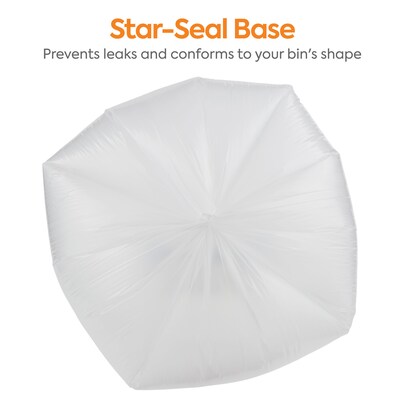 Coastwide Professional™ 12-16 Gallon Trash Bag, 24" x 32", Low Density, 0.35 mil, Clear, 1000 Bags/Box (CW57405)