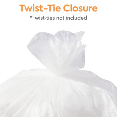 Coastwide Professional™ 12-16 Gallon Trash Bag, 24" x 33", High Density, 13 mic, Natural, 500 Bags/Box (CW57406)
