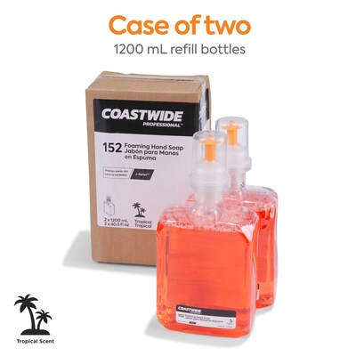 Coastwide Professional J-Series Foaming Hand Soap, Tropical, 1200 mL, 2/Carton (CWJSR-TRO)