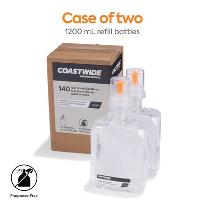Coastwide Professional 70% Alcohol Gel Hand Sanitizer Refill for J-Series, 1200 mL, 2/Carton (CWJSR-HSG)