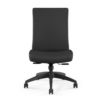 Union & Scale™ Workplace2.0™ Task Chair Upholstered, Armless, Iron Ore Fabric, Synchro Tilt (54166)