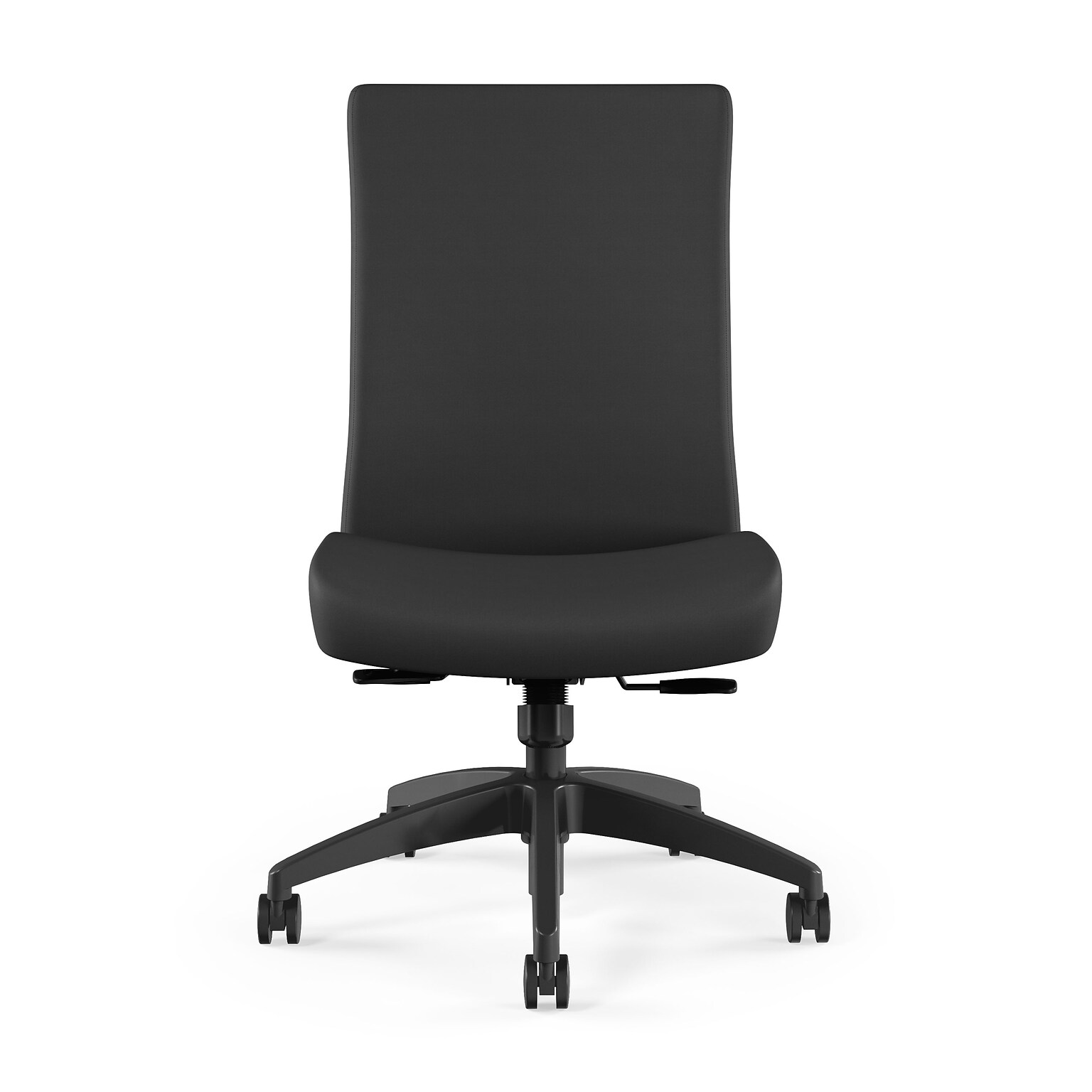 Union & Scale™ Workplace2.0™ Task Chair Upholstered, Armless, Iron Ore Fabric, Synchro Tilt (54166)