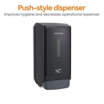 Coastwide Professional™ J-Series Wall Mounted Hand Soap Dispenser, Black (CWJMS-B-CC)