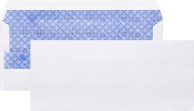 Quill Brand Self Seal Security Tinted #10 Business Envelope, 4 1/8 x 9 1/2, White, 500/Box (301644