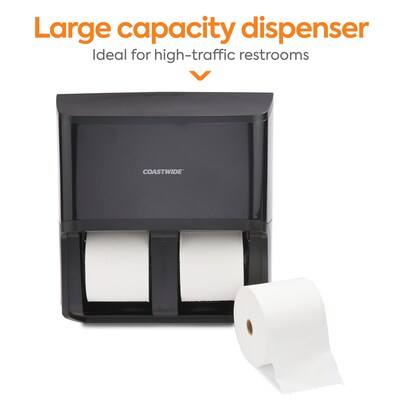 Coastwide Professional™ J-Series Quad Bath Tissue Dispenser, Black (CWJ4BT-B)