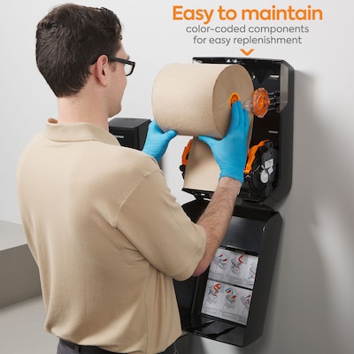 Coastwide Professional J-Series Manual Hardwound Paper Towel Dispenser, Black (CWJMHT-B-CC)