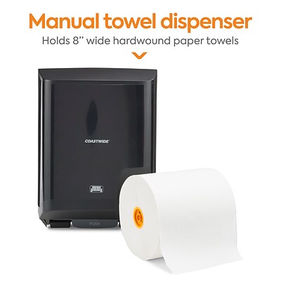 Coastwide Professional™ J-Series Auto-Cut Hardwound Paper Towel Dispenser, Black (CWJMHT-B)