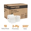 Coastwide Professional™ J-Series 2-Ply Small Core Bath Tissue, White, 1500 Sheets/Roll, 18 Rolls/Car