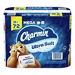 Charmin Ultra Soft Toilet Paper Mega Roll, 2-Ply, 244 Sheets Per Roll, 18 Count