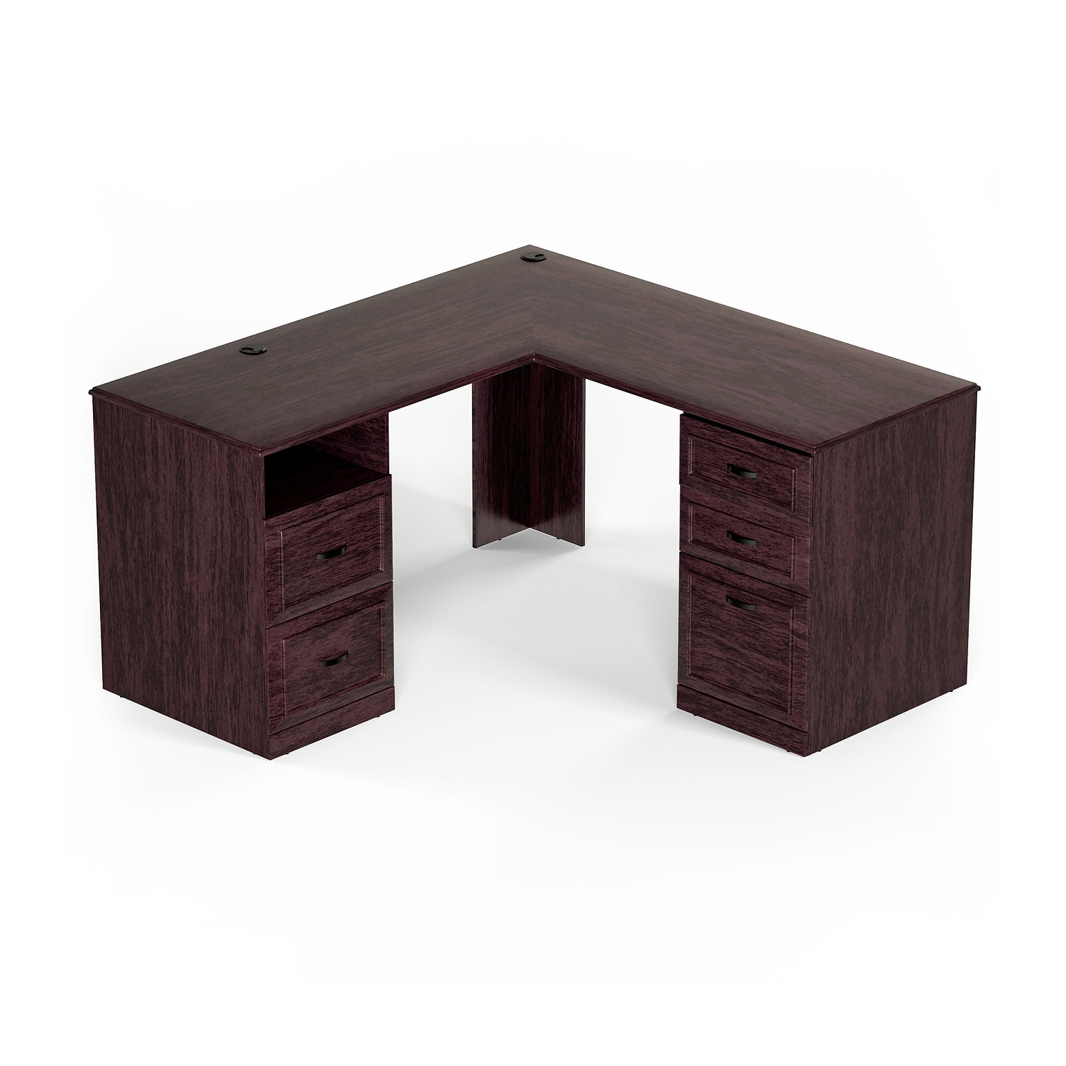 Quill Brand® Kendall Park 59W L-Shaped Desk, Cherry (52493)