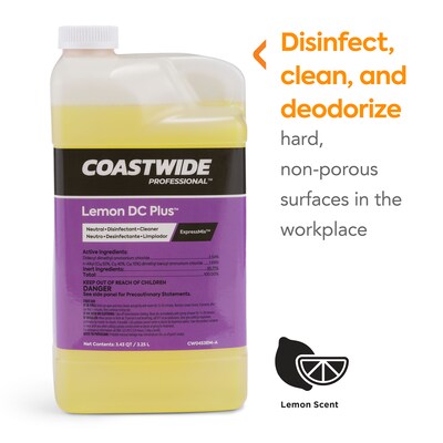 Coastwide Professional™ Disinfectant Lemon DC Plus Concentrate for ExpressMix, 3.25L, 2/Pack