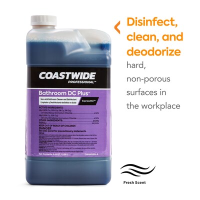 Coastwide Professional™ Bathroom DC Plus Cleaner and Disinfectant Concentrate for ExpressMix, 3.25L, 2/Pack