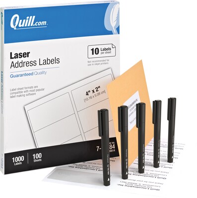 TRU RED™ Pen Permanent Markers and Quill® Laser Address Labels