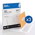 Quill Brand® Laser Address Labels, 1 x 4, White, 6,000 Labels (Comparable to Avery 5161)