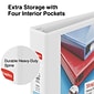 Staples® Heavy Duty 2" 3 Ring View Binder with D-Rings, White, 6/Pack (56264CT/24688CT)