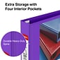 Staples® Heavy Duty 1-1/2" 3 Ring View Binder with D-Rings, Purple (ST56308-CC)