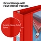 Staples Heavy Duty 5" 3-Ring View Binder with D-Rings and Four Interior Pockets, Red (ST56300-CC)