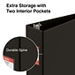 Staples Standard 4" 3-Ring Non-View Binder With Label Holder, Black (26309-CC)