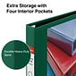 Staples® Heavy Duty 1" 3 Ring View Binder with D-Rings, Dark Green (ST56309-CC)