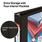 Staples Heavy Duty 2" 3-Ring View Binder, D-Ring, Black (ST56233-CC)