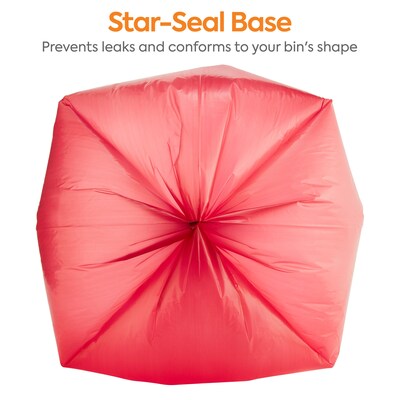 Coastwide Professional™ 40-45 Gallon Biohazard Bags, Low Density, 1.3 Mil, Red, 200 Bags/Box (CW50713)