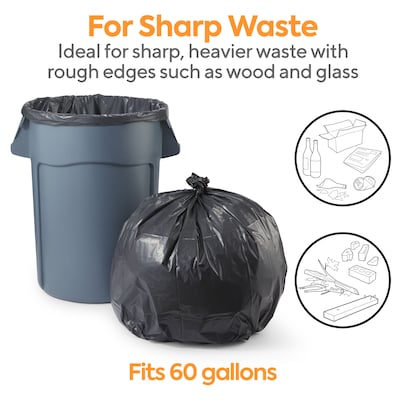 100 Gallon Black Trash Bags  Extra-Large Black Trash Bags