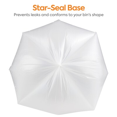 Coastwide Professional™ 55-60 Gallon Trash Bag, 38" x 58", Low Density, 1.5 mil, Clear, 100 Bags/Box (CW57404)