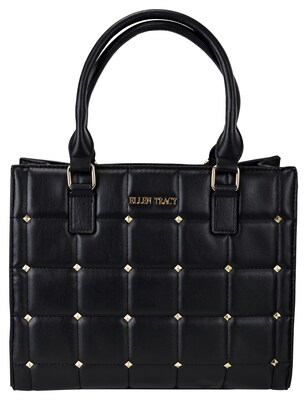 Ellen Tracy Handbag Quilted with Stud Detail