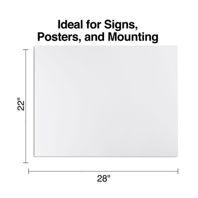 Peacock Colored Four-Ply Poster Board, 28 x 22, Black, 25/Carton