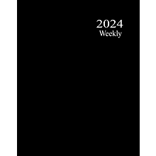 2024 Medical Arts Press® 8 1/2 x 11 Weekly Appointment Log, Black (311624)