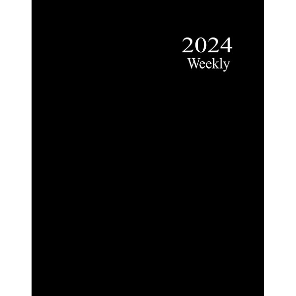 2024 Medical Arts Press® 8 1/2 x 11 Weekly Appointment Log, Black (311624)