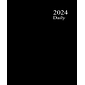 2024 Medical Arts Press® 8 1/2" x 11" 4 Column Daily Appointment Log, Black (3111524)