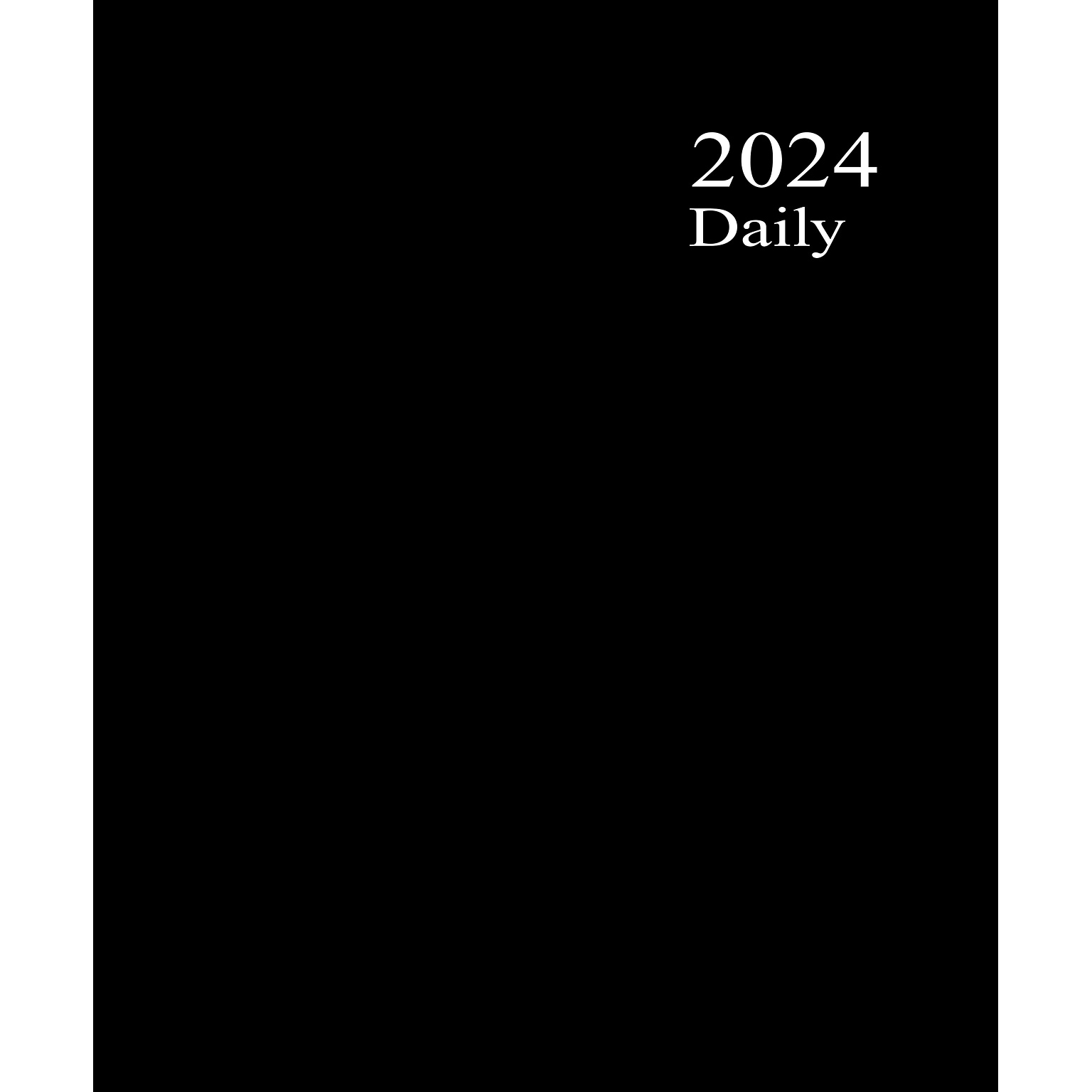 2024 Medical Arts Press® 8 1/2 x 11 4 Column Daily Appointment Log, Black (3111524)