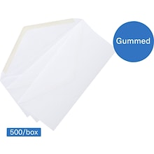 Quill Brand Gummed #10 Business Envelope, 4-1/8 x 9-1/2, White Wove, 500/Box (WW10ES)