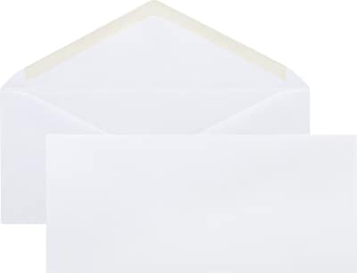 Quill Brand Gummed #10 Business Envelope, 4-1/8 x 9-1/2, White Wove, 500/Box (WW10ES)